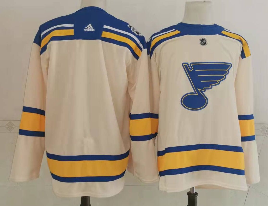 Men St.Louis Blues Blank Cream Classic Edition 2022 Adidas NHL Jersey
